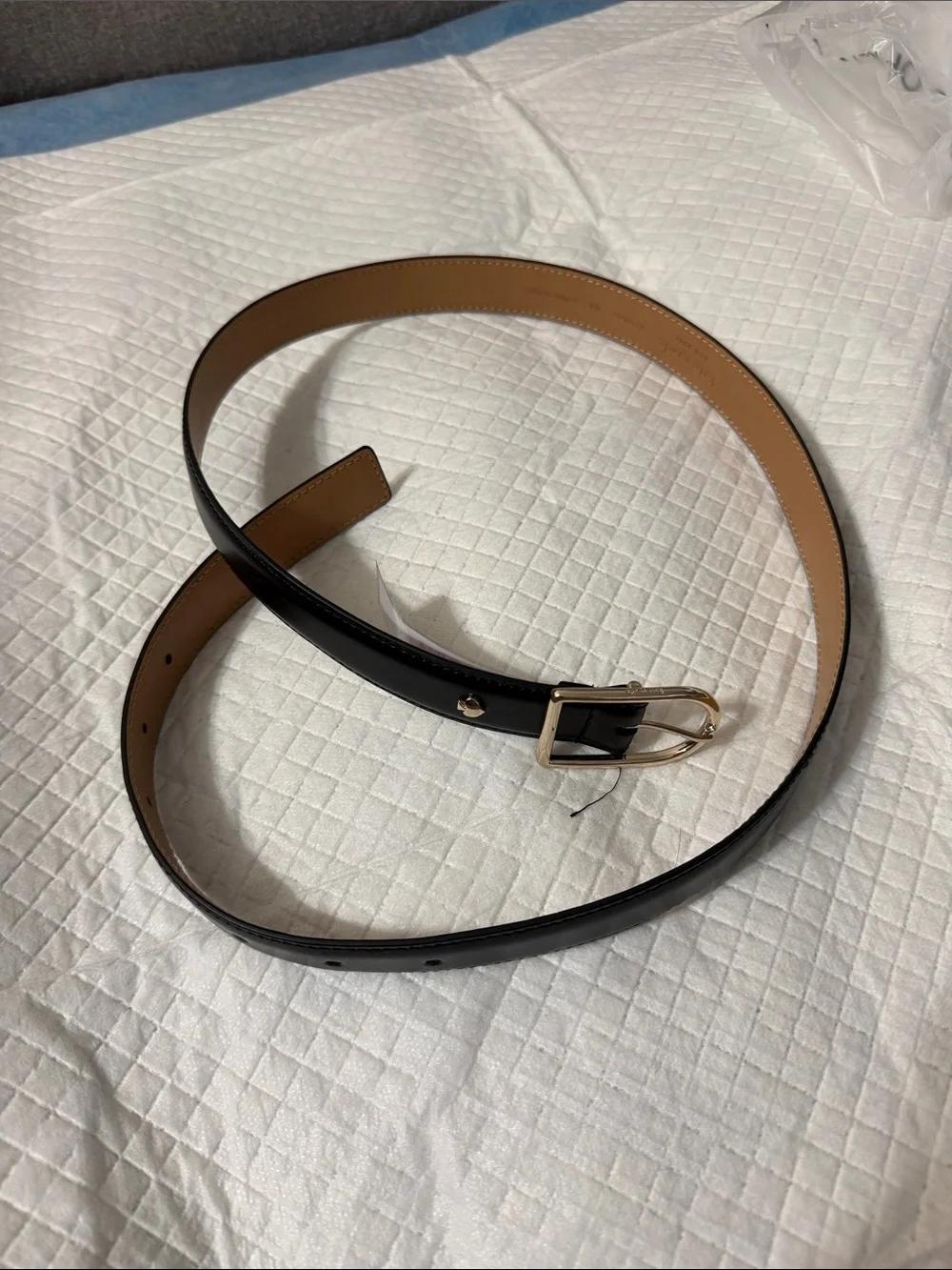Kate spade Black Women's Belt with Gold Buckle